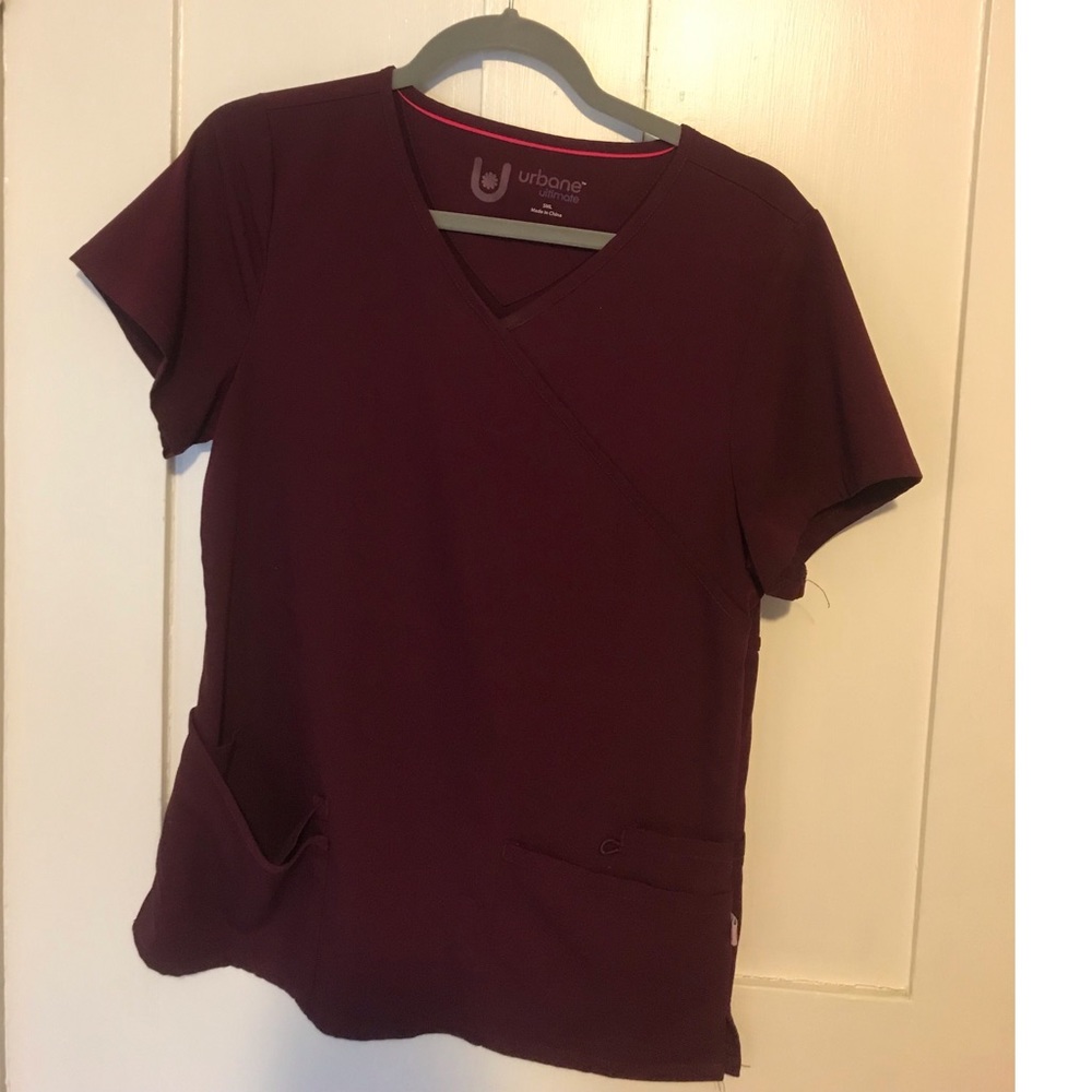 Maroon Scrub Set